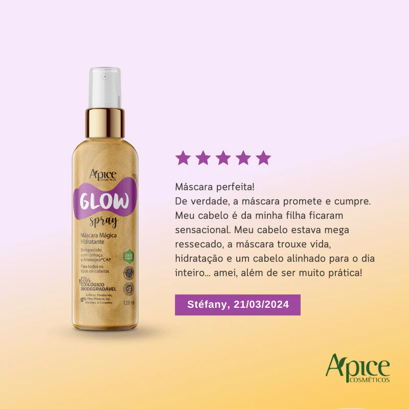 Glow Spray - Máscara Mágica Hidratante 120ml - Tratamento Condicionante - Image 3