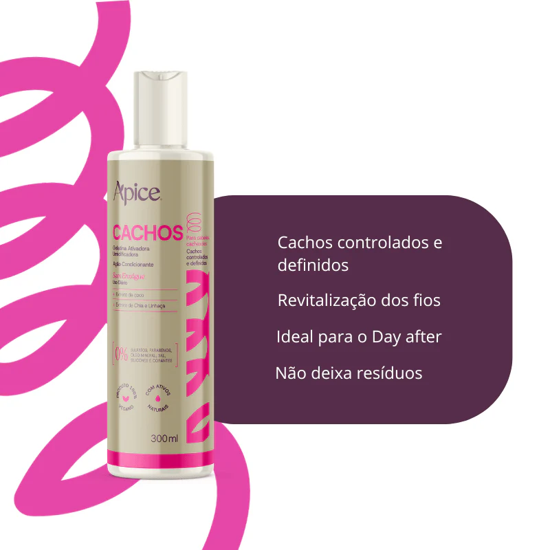 Kit Cachos Essence - Shampoo, Condicionador, Gelatina, Refil Ativador e Máscara (5 ITENS) - Image 8