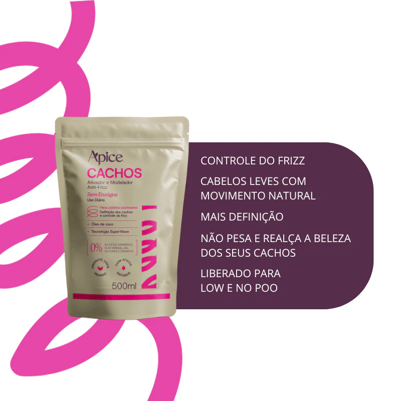 Kit Cachos Essence - Shampoo, Condicionador, Refil Ativador e Máscara (4 ITENS) - Image 5