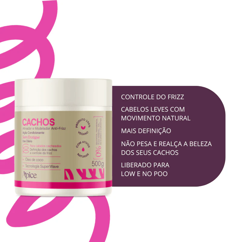 Kit Cachos Essence - Shampoo, Condicionador, Gelatina, Refil Ativador, Ativador e Máscara (6 ITENS) - Image 10