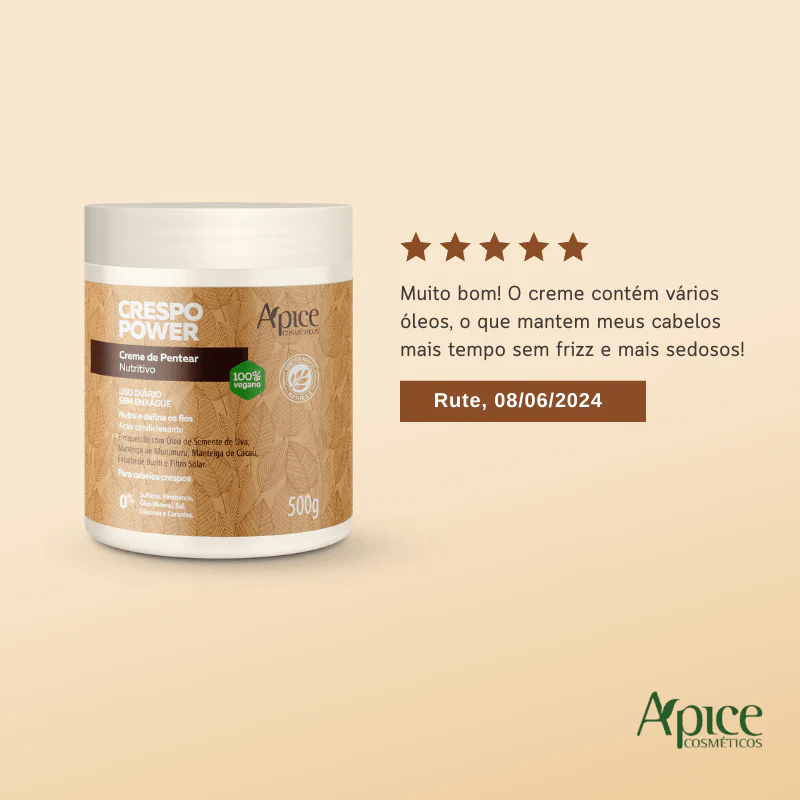 Kit Creme de Pentear Crespo Power, Gelatina Ativadora Crespo Power e Perfume Amber Shine (3 itens) - Image 4