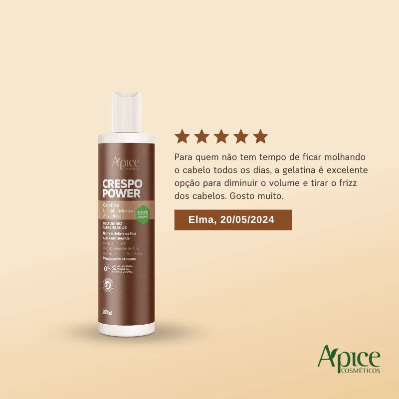 Kit Creme de Pentear Crespo Power, Gelatina Ativadora Crespo Power e Perfume Amber Shine (3 itens) - Image 5