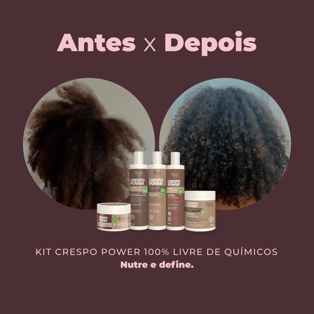 Kit Crespo Power - Co Wash, Condicionador, Gelatina, Máscara e Creme de Pentear (5 ITENS) - Image 4
