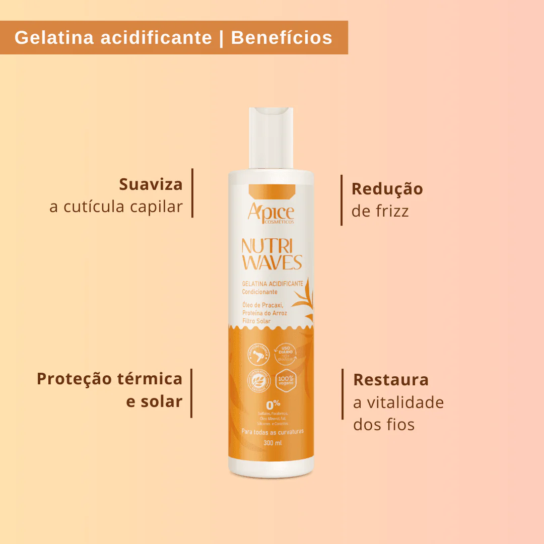 Gelatina Acidificante e Condicionante Nutri Waves 300ML - Image 2