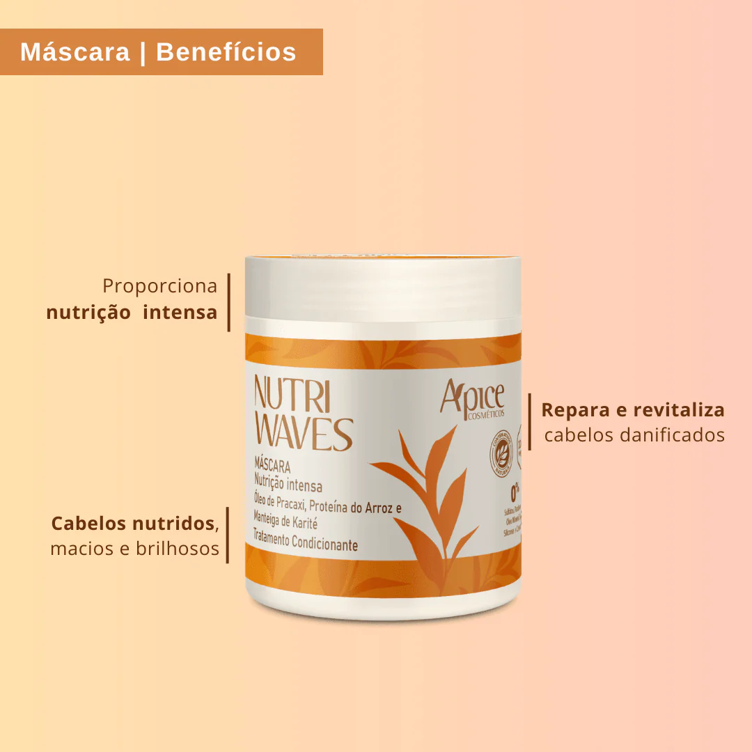 Kitão Onduladas Nutri Waves Completo - Shampoo, Condicionador, Creme de Pentear, Gelatina e Máscara (9 itens) - Image 5