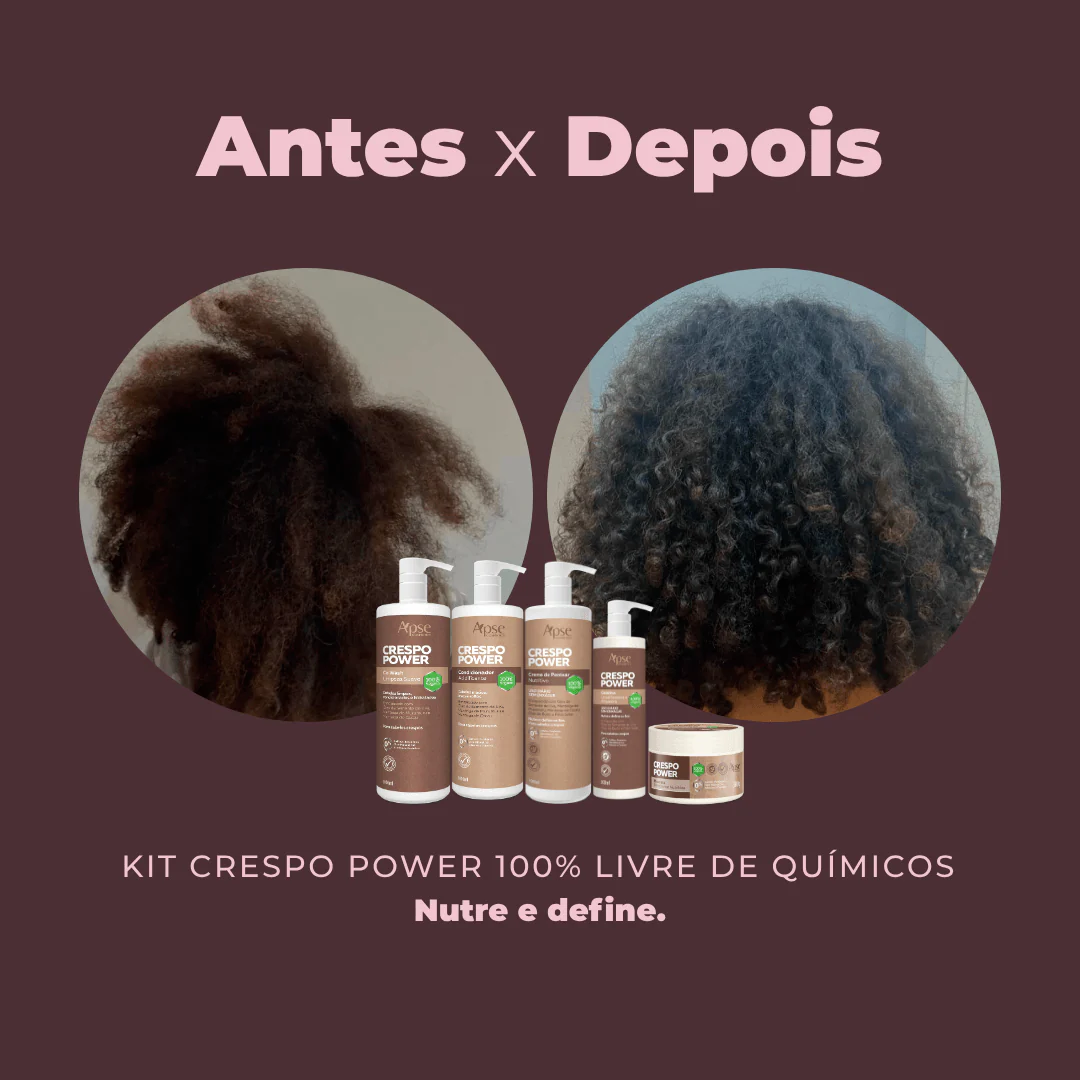 Kitão Crespo Power - Co Wash, Condicionador, Gelatina, Máscara e Creme de Pentear (5 ITENS) - Image 3