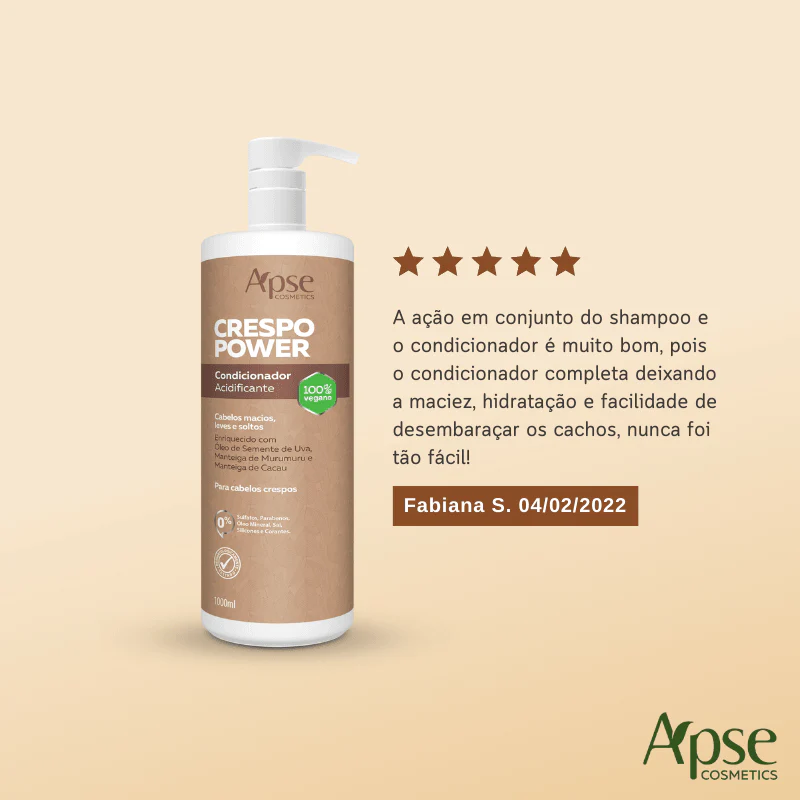 Kitão Crespo Power - Co Wash, Condicionador, Gelatina, Máscara e Creme de Pentear (5 ITENS) - Image 5