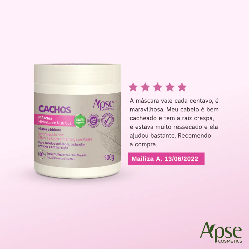 Máscara Cachos Hidratante Nutritiva 500g - Tratamento Condicionante - Image 4